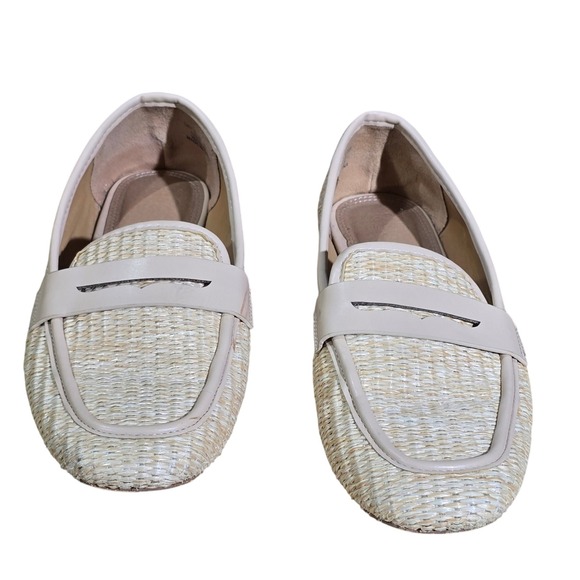 ASOS Shoes - ASOS Design Raffia Woven‎ Loafers Penny Slip On Flats Natural Neutral US 9